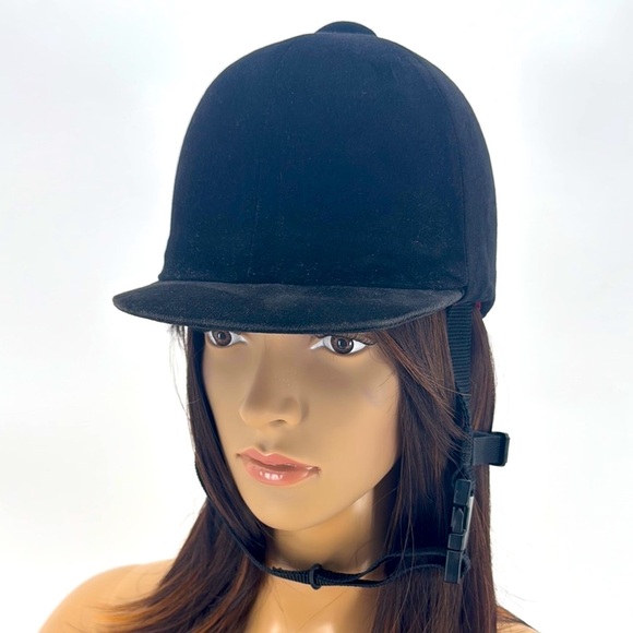 Vintage Zaldi Velvet Made In Spain Equestrian Polo Horseback Riding Helmet 6 7/8 - Picture 2 of 13